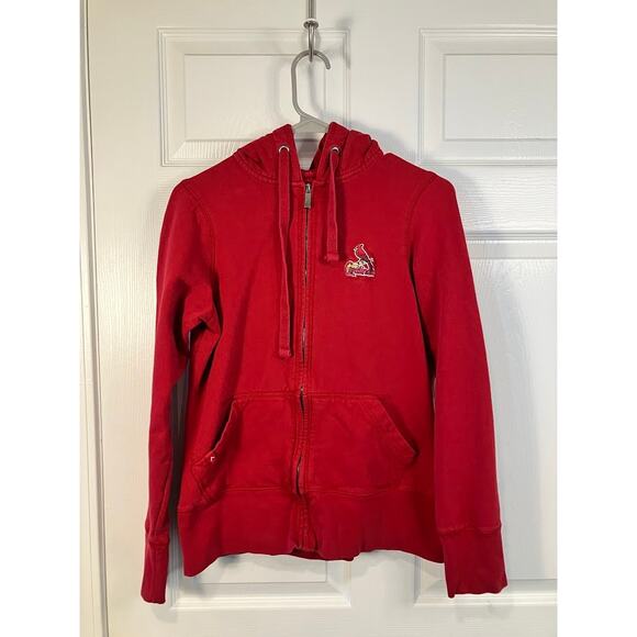 MLB St. Louis Cardinals Zip Hoodie Red Women’s Size M - Embroidered Logo - Picture 1 of 9
